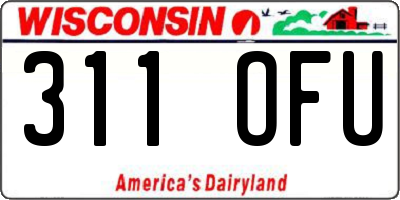 WI license plate 311OFU