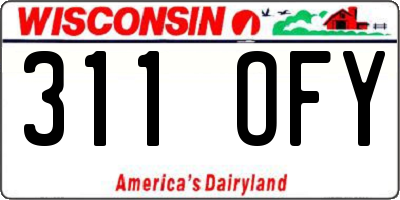 WI license plate 311OFY