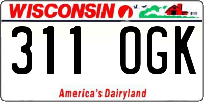 WI license plate 311OGK