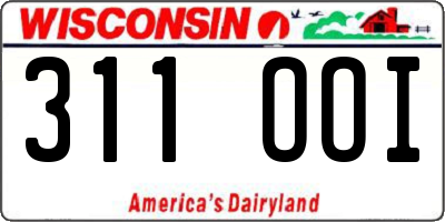 WI license plate 311OOI