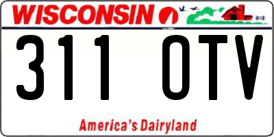 WI license plate 311OTV
