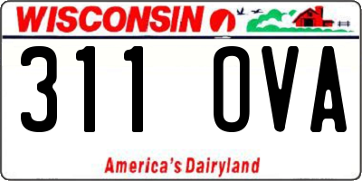 WI license plate 311OVA