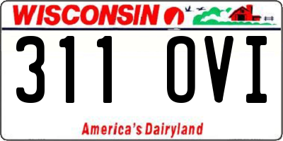 WI license plate 311OVI