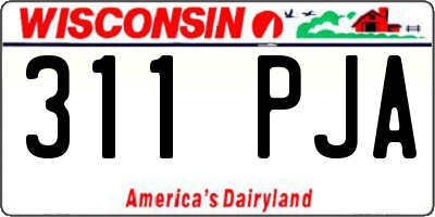 WI license plate 311PJA