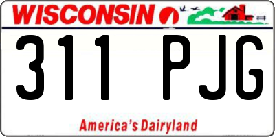 WI license plate 311PJG