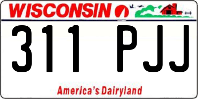 WI license plate 311PJJ