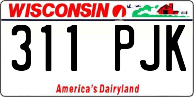 WI license plate 311PJK