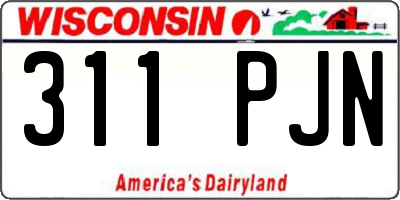 WI license plate 311PJN
