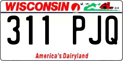 WI license plate 311PJQ