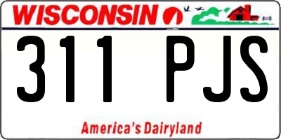 WI license plate 311PJS