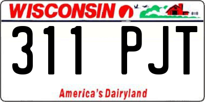 WI license plate 311PJT