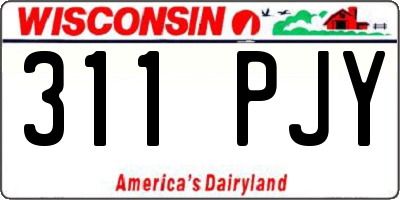WI license plate 311PJY