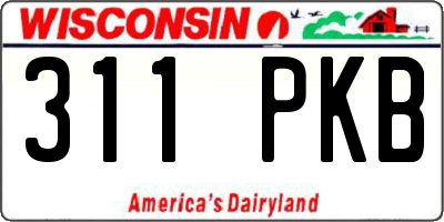 WI license plate 311PKB