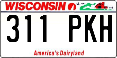 WI license plate 311PKH