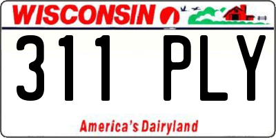 WI license plate 311PLY