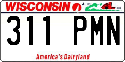 WI license plate 311PMN