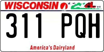 WI license plate 311PQH