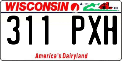 WI license plate 311PXH