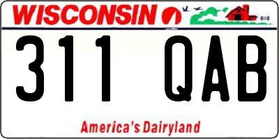WI license plate 311QAB
