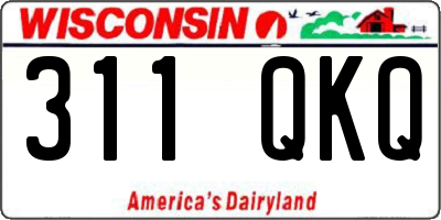 WI license plate 311QKQ