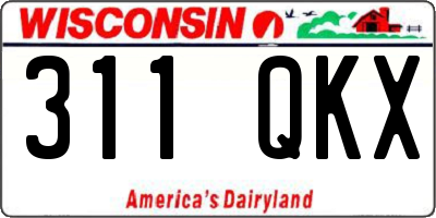WI license plate 311QKX