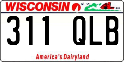 WI license plate 311QLB