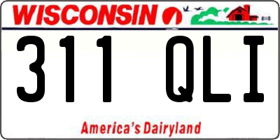WI license plate 311QLI