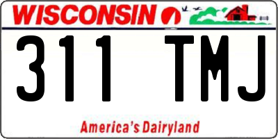 WI license plate 311TMJ