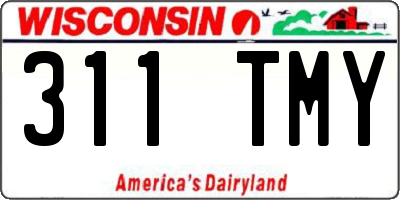 WI license plate 311TMY