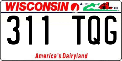 WI license plate 311TQG
