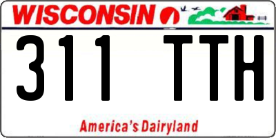 WI license plate 311TTH