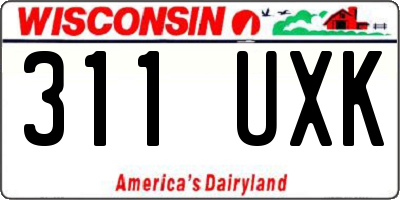 WI license plate 311UXK