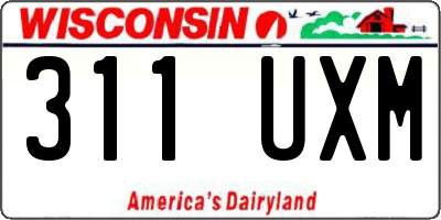 WI license plate 311UXM