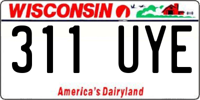 WI license plate 311UYE