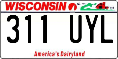 WI license plate 311UYL