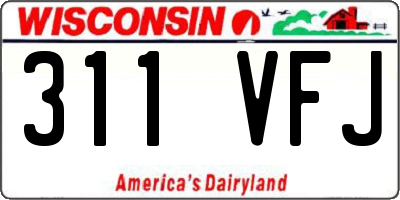 WI license plate 311VFJ