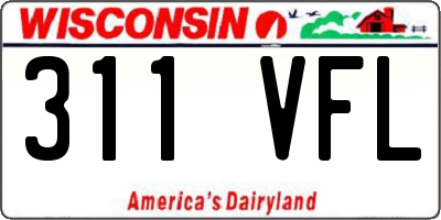 WI license plate 311VFL