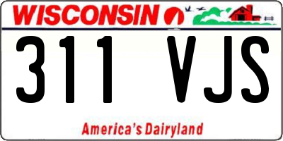 WI license plate 311VJS
