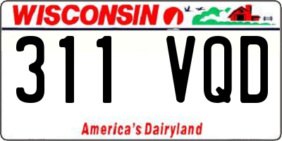 WI license plate 311VQD