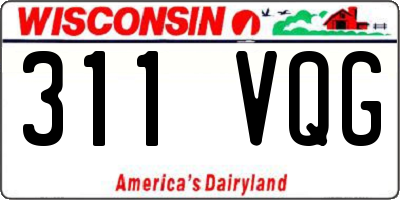 WI license plate 311VQG