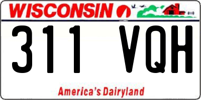 WI license plate 311VQH