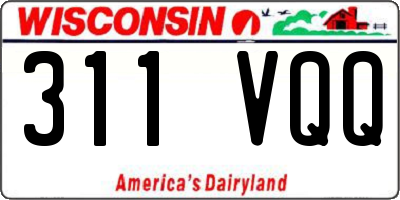 WI license plate 311VQQ