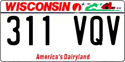WI license plate 311VQV
