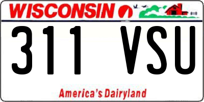 WI license plate 311VSU