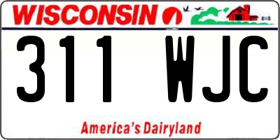 WI license plate 311WJC