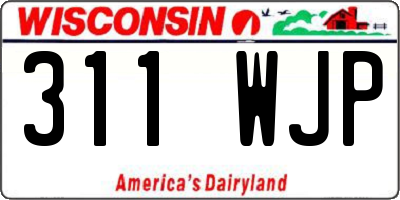 WI license plate 311WJP