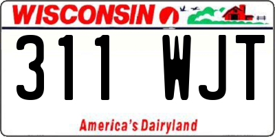 WI license plate 311WJT