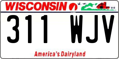 WI license plate 311WJV