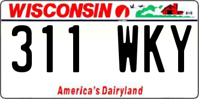 WI license plate 311WKY