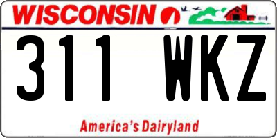WI license plate 311WKZ